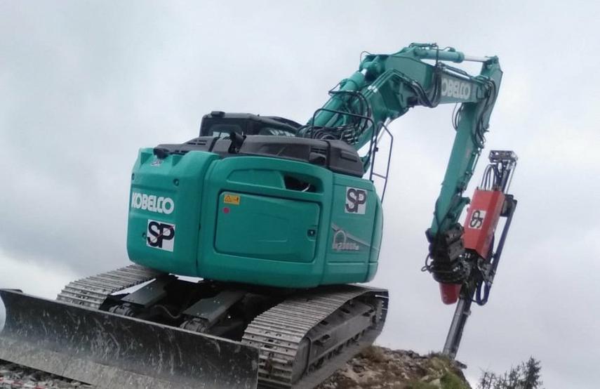 Glissière de forage sur pelle 27T