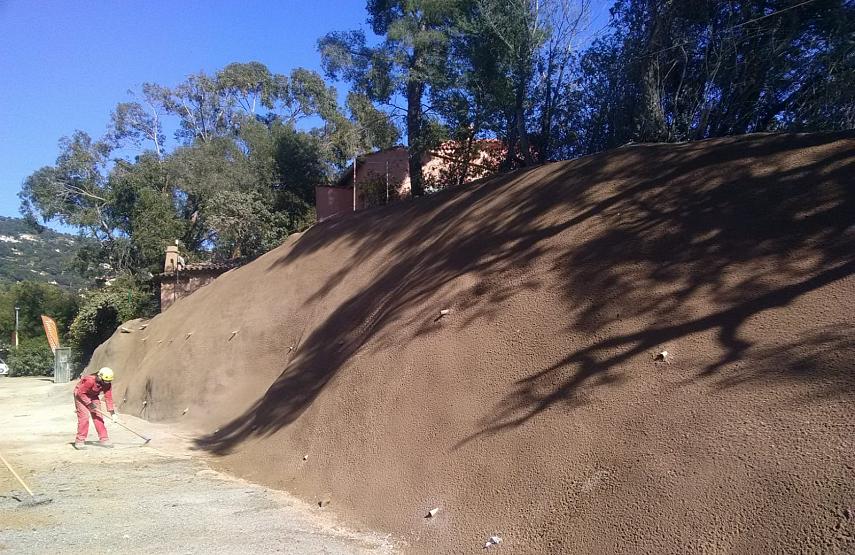 Béton projeté fibré coloré 